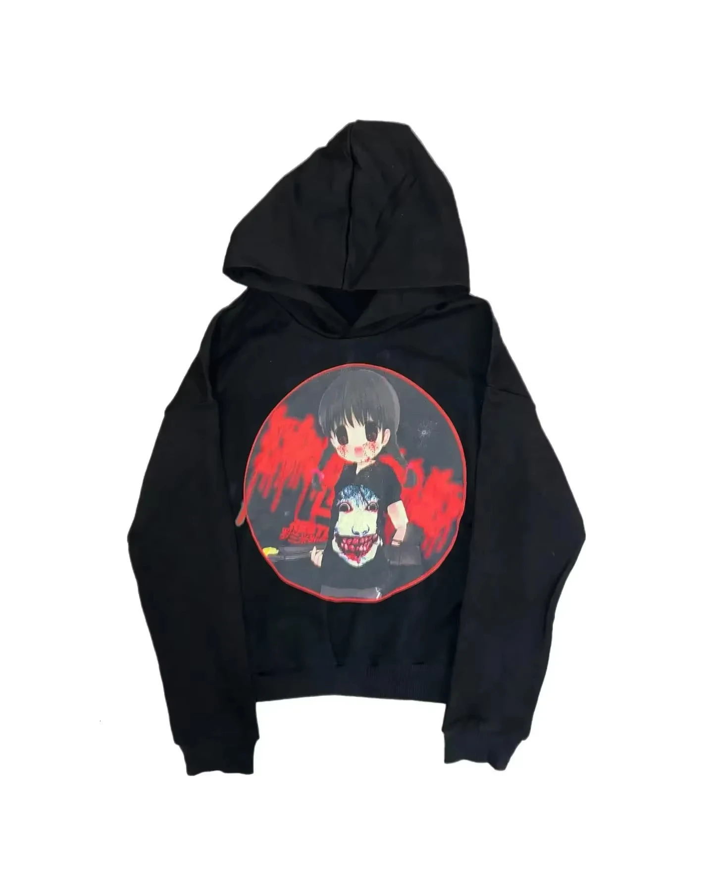 Punk Drolandmiller Hip Hop Goth Hoodies Women Harajuku Gothic Streetwear Tops Grunge Sweatshirt Oversized Hoodie Y2k Clothes 251201