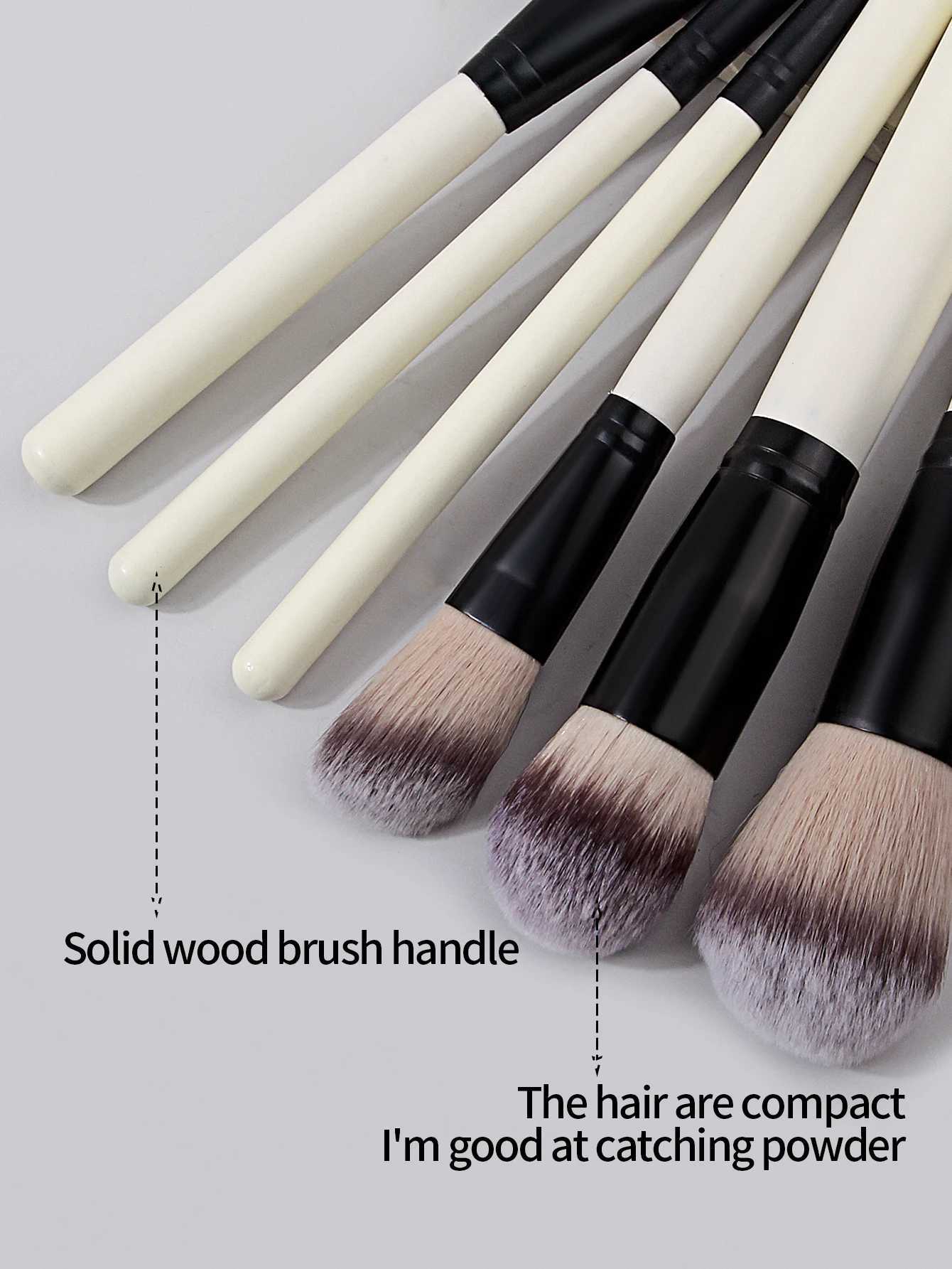 15Pcs Premium Makeup Brushes Set Foundation Brush with Eyeshadow Details Brushes Soft Bristle for Travel School BeginneT251205