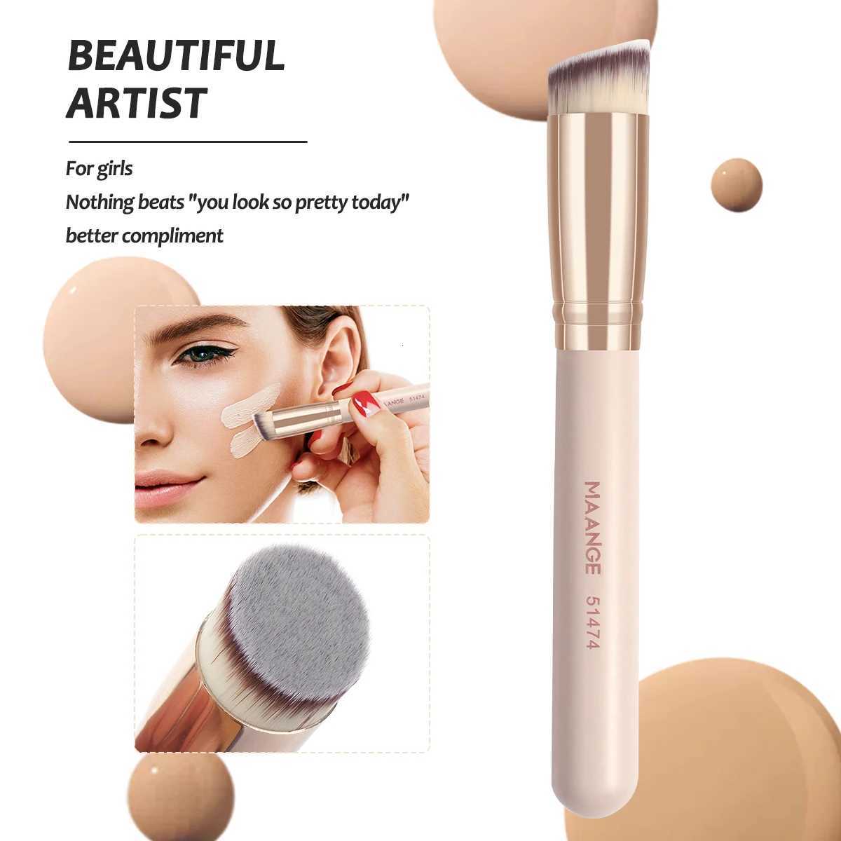MAANGE Professional Makeup Brush Set 7pcs for Cosmetic Foundation Powder Concealer Blush Brush Blending Soft Bristles BeautyT251205