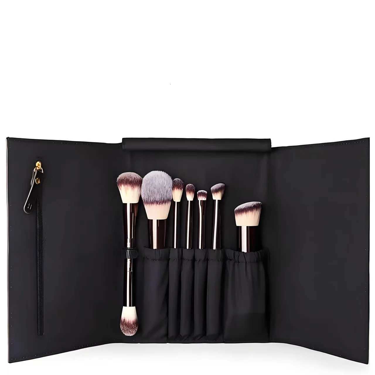7pcs/set Hourglass Makeup brushes Powder Foundation Blush Eyeshadow Crease Make up brush Concealer with cosmetic bag Gift boxT251205