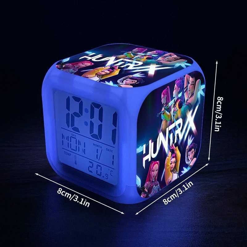 Kpop Demon Hunter Student Alarm Clock luxury Colorful Digital Clock ChildrenS Room Anime K-pop Girls Group Hunteri Alarm Clock Gifts M251205 - view 6