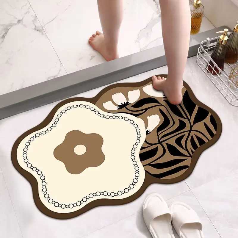 Diatom mud bathroom absorbent floor mat door floor mat toilet entry carpet toilet dirt-resistant household bathroom floor mat H251205