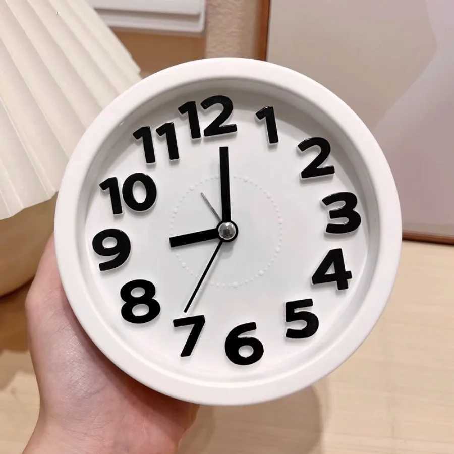 Square Round Alarm Clock Small Silent Table Alarm Clock Wake Up Clock Battery Powered Portable Alarm Clock M251205 - view 6