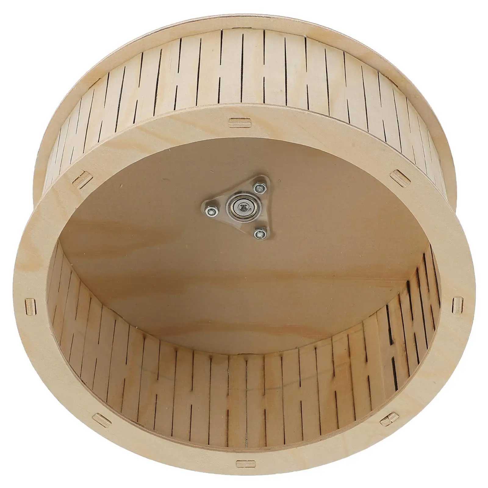 22Cm Natural Wood Hamster Wheel Toy Durable Wooden Running Exercise Wheel Silent Bearing Chinchilla Guinea Pig Syrian Hamster M251205