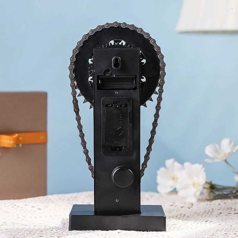 Vintage Rotating Gear Clock Ornament Antique Style Desktop Clocks Living Room Modern Table Decoration Home Vintage Room Decor M251205 - view 5