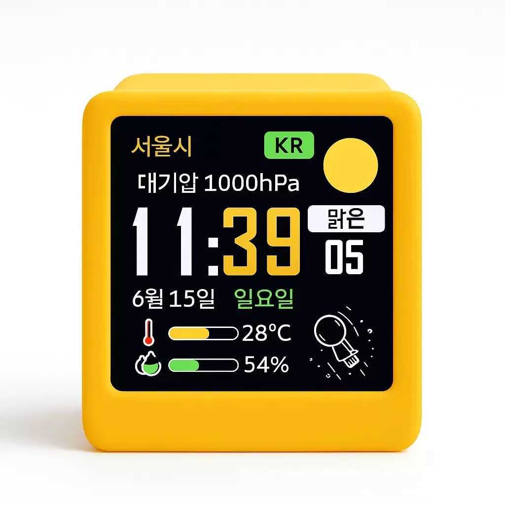Mini New WiFi Desktop Animated Weather Clock Gift Creative Ornament Multi-Functional Weather Station M251205 - view 1