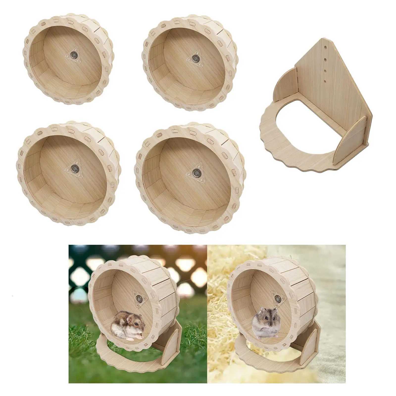 Hamster Wooden Running Wheel Toys Exercise Wheels for Gerbils Syrian Hamster M251205