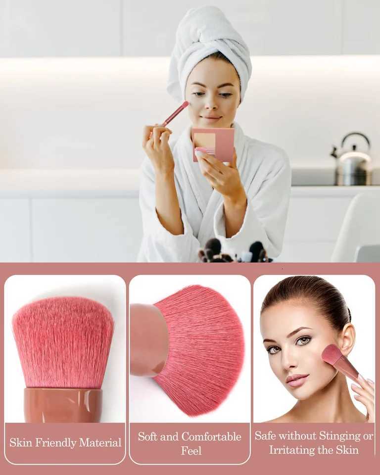 5pcs Mini Complete Function Cosmetic Brushes with Mirror Shell Portable Travel Makeup Brush With mirror SetT251205