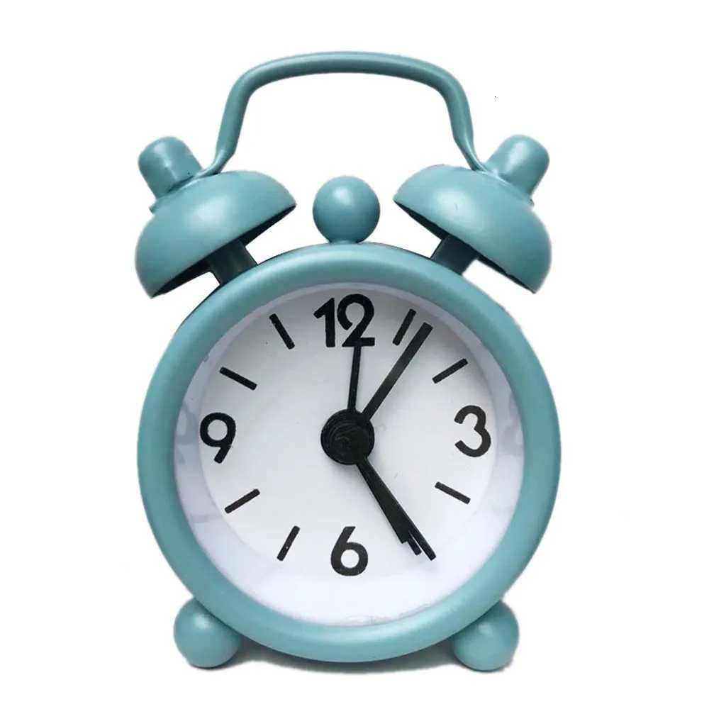 New Mini Alarm Clock Electronic Round Number Double Bell Desk Table Digital Quartz Clock Home Decoration Retro Portable Adapdesk M251205 - view 6