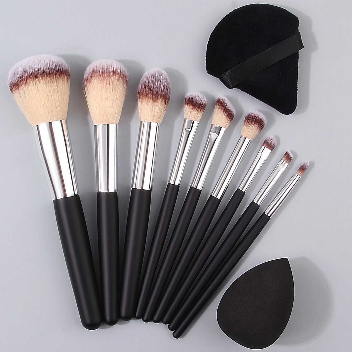 11PCS Soft Eyeshadow Blush Powder Professional Makeup Brush Set Dry and Wet usable sponge Egg Triangular Powder PuffT251205