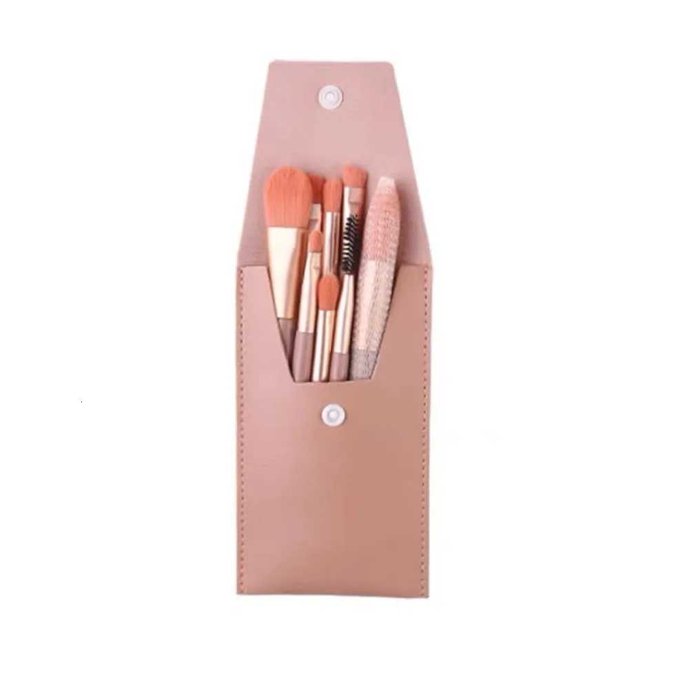 Set of 8 Soft Bristle Make Up Brushes Premium Synthetic With Bag Eyeshadow Brush Eye Facial Beauty Foundation BrushT251205
