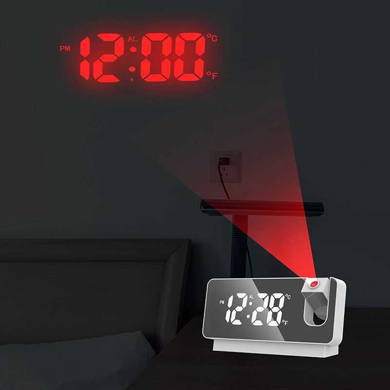 Creative LED Digital Projection Clock Projection Alarm Clock Temperature Display Home Decoration Desktop Clock M251205 - view 5