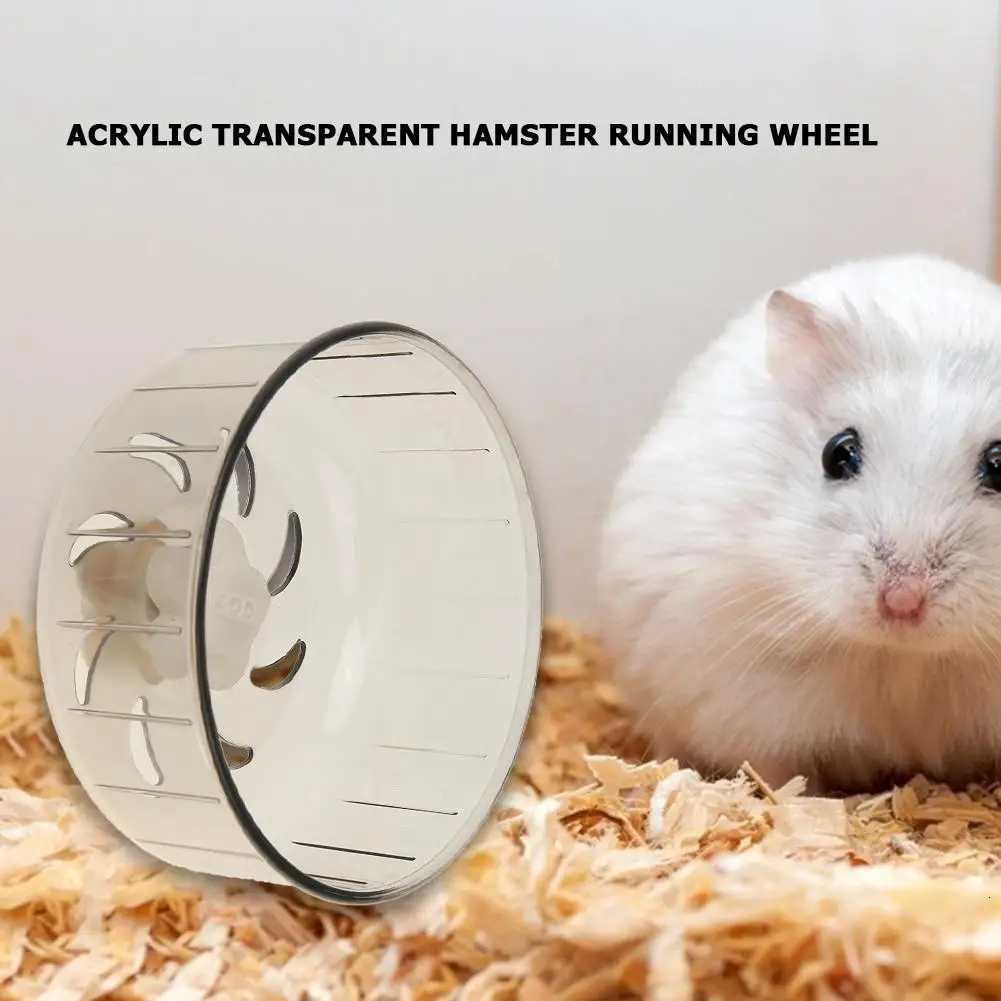 Transparent Hamster Toys Small Pet Running Wheel Treadmill Silent Running Wheels M251205