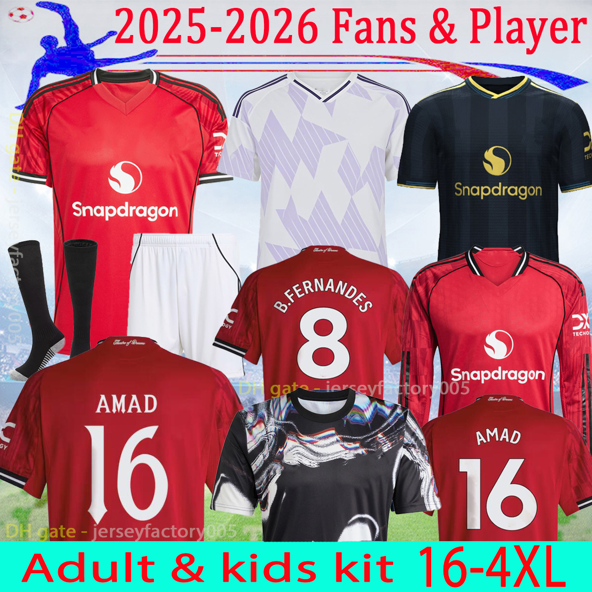 CUNHA 25 26 SESKO Stone Roses Soccer Jerseys GARNACHO HOJLUND MARTINEZ MOUNT football shirt B. FERNANDES men kids kits 16-4XL