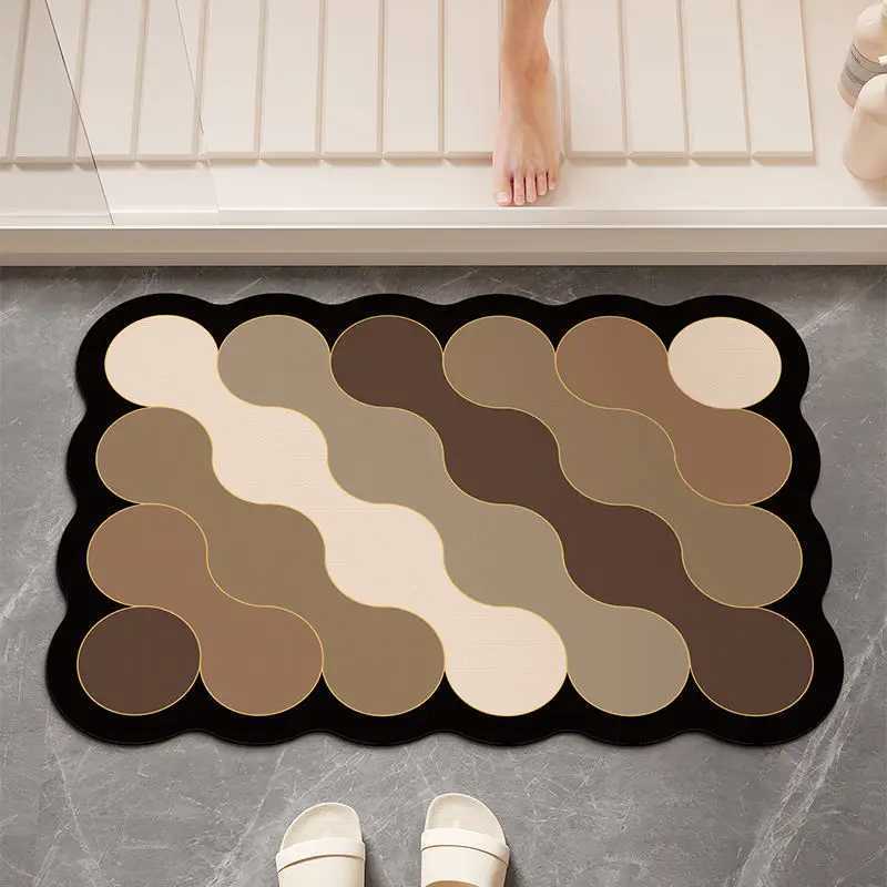 Luxury Diatomite Bathroom Shower Bath Mat Absorbent Foot Mats Non-slip Quick Dry Toilet Rugs Carpet Doormat Washable H251205