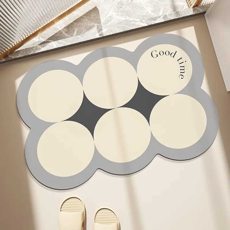 Floor mat diatomaceous earth fast drying anti fouling bathroom specific absorbent simple and fresh suitable for home use H251205