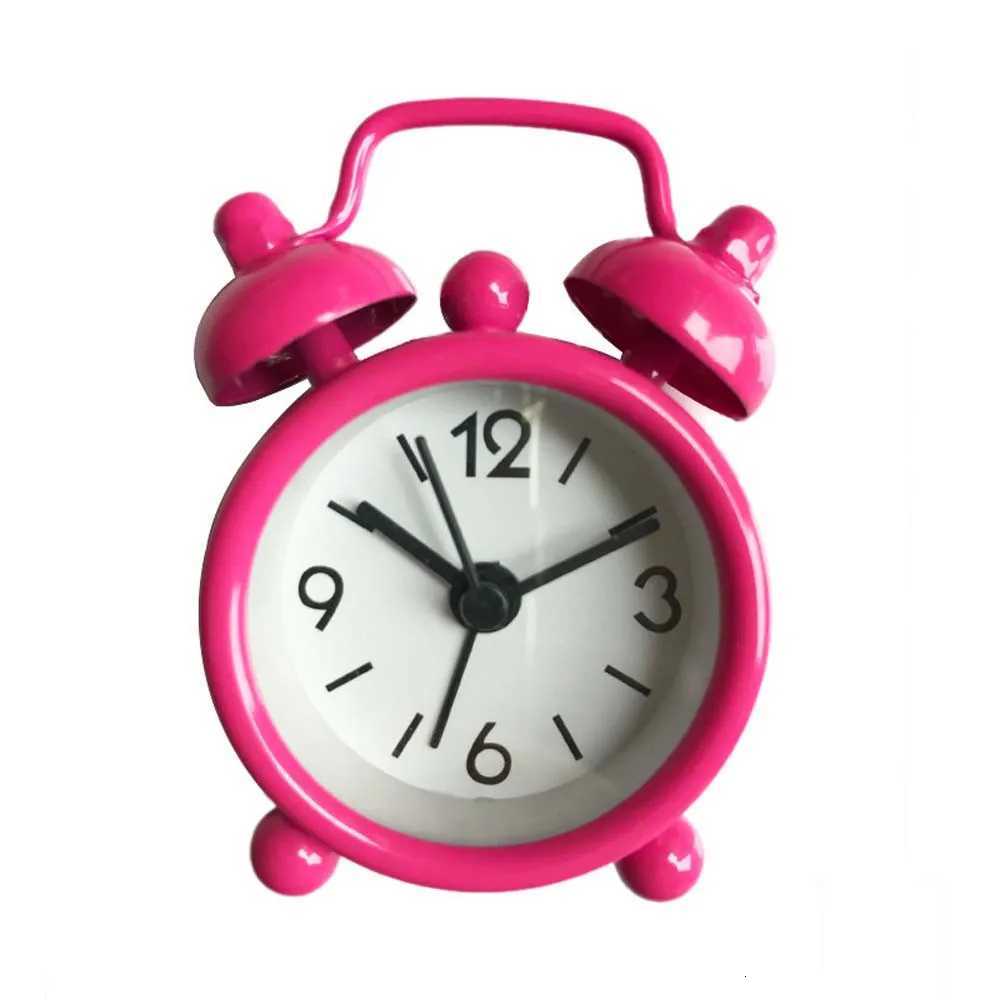 New Mini Alarm Clock Electronic Round Number Double Bell Desk Table Digital Quartz Clock Home Decoration Retro Portable Adapdesk M251205 - view 4