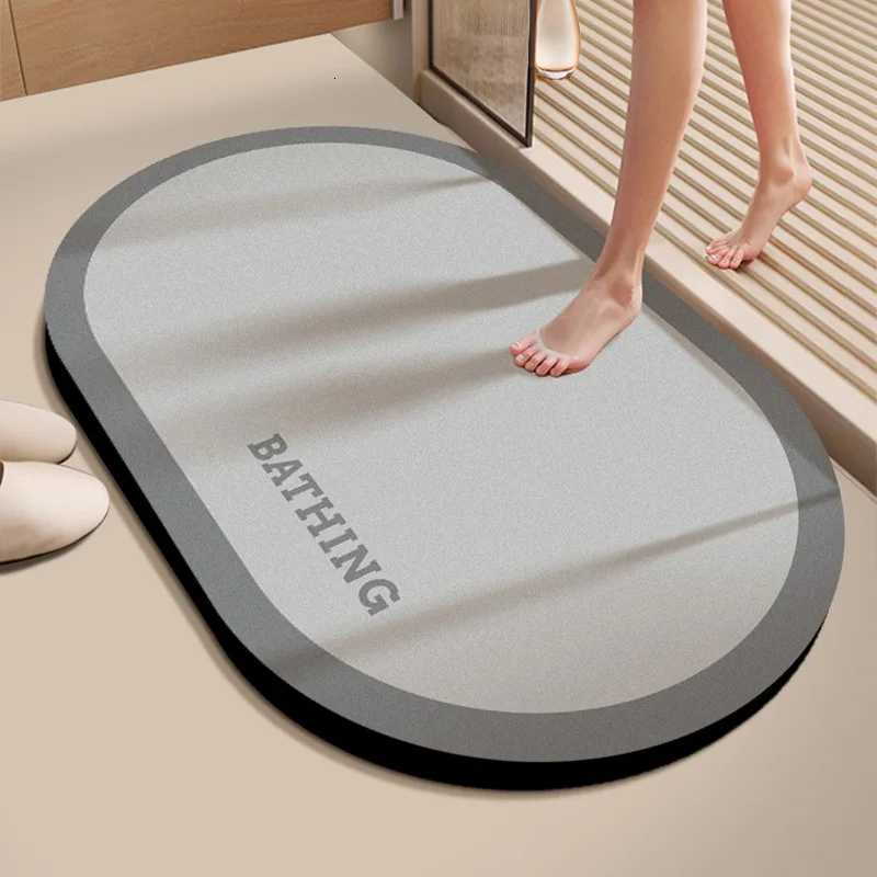 4060CM Non Marking Diatomaceous Earth Floor Mat for Household Bathroom Doorways Dirt Resistant Absorbent Quick Drying Anti Slip H251205