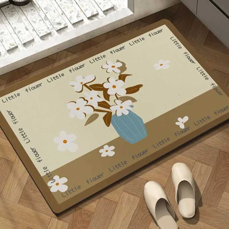 Bathroom absorbent pad absorbent anti slip pad household bathroom quick drying diatomaceous earth floor mat H251205