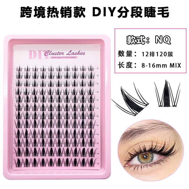 DIY Segmented False Eyelashes Transparent Stem Natural Dense Single Cluster Self-Adhesive Eyelashes 251106
