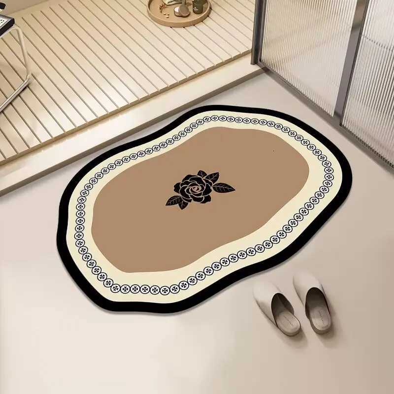 Soft diatom mud absorbent mat bathroom floor mat toilet door non-slip absorbent quick-drying foot mat door mat toilet carpet H251205