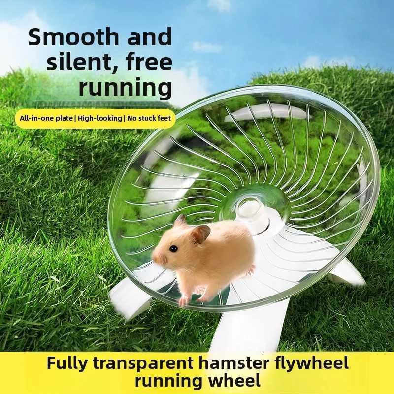 Pet Hamster Running Practice Wheel Mute Flying Saucer Steel Axle Wheel Running Disc Toys Cage Its A Good Choice for Small Pets M251205