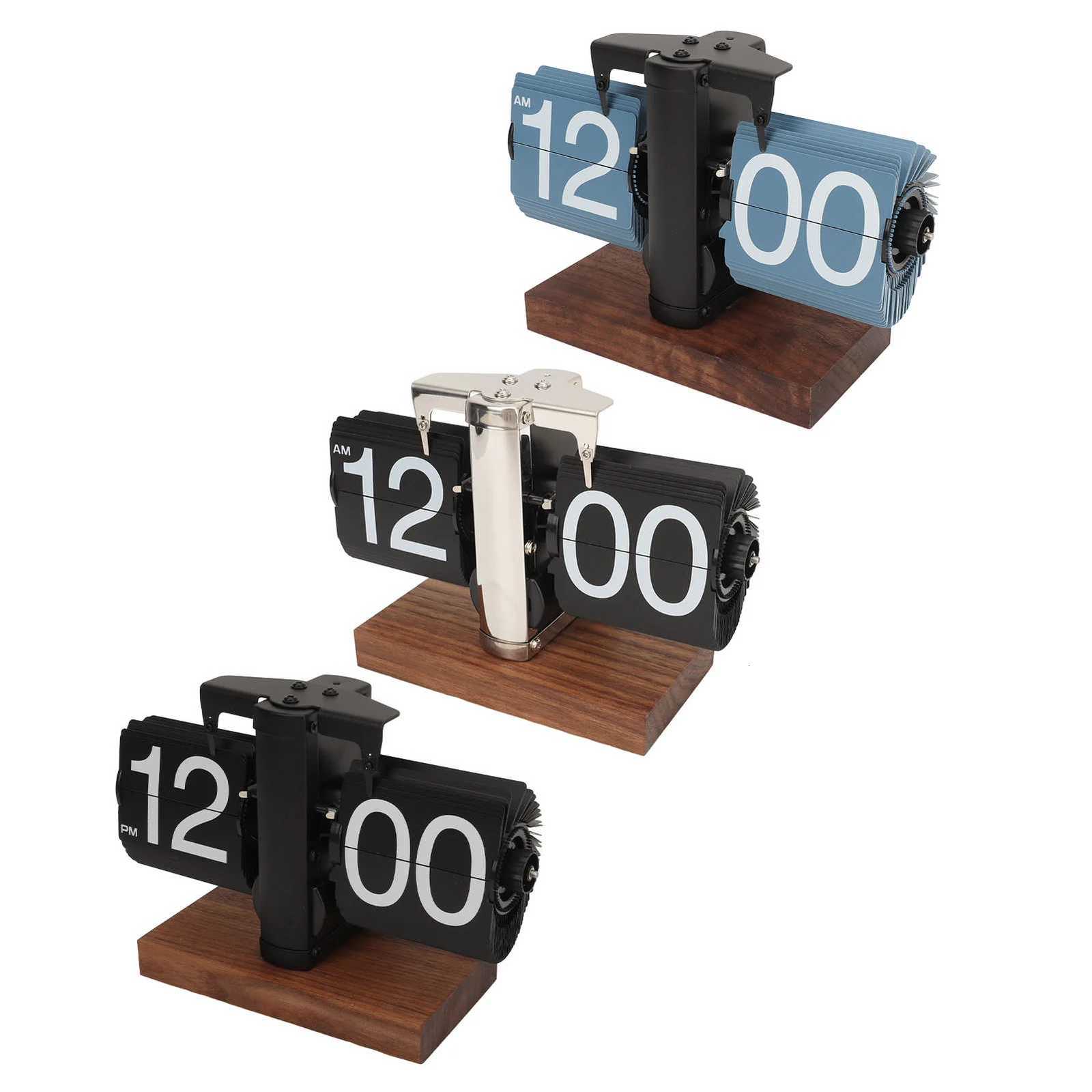 Vintage Automatic Flip Mechanical Clock Battery Powered Flip Desktop Clock Vintage Flip Clock for Home Office Room Decoration M251205 - view 6