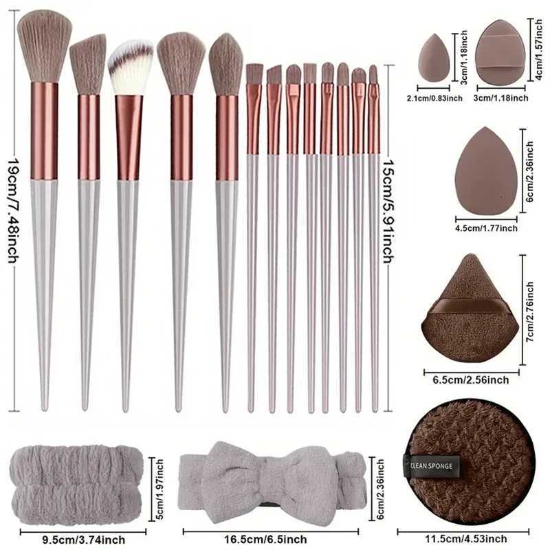 33Pcs Makeup Brush Set Soft Professional Foundation Eyeshadow Blending Brushes Complete Cosmetic Kit for Women - Ideal Xmas BT251205