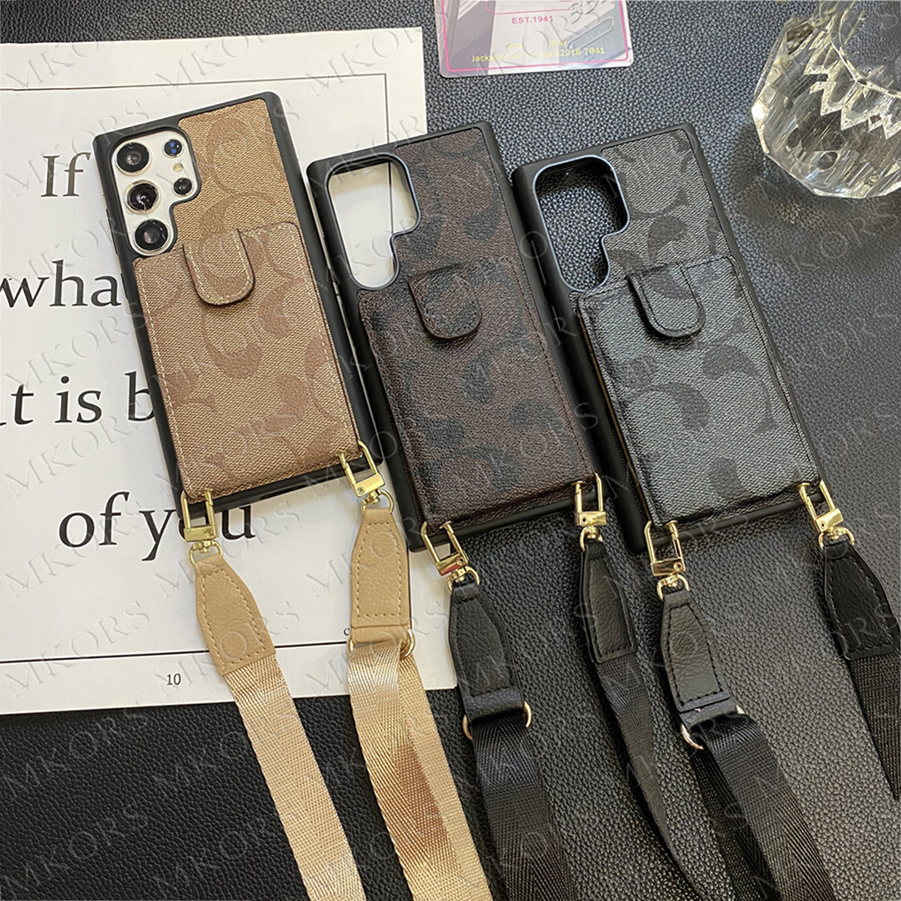 Luxury Leather Phone Case for Samsung S26 S25 Galaxy S24 Ultra S23 S22 Plus Card Pocket Anti-Drop Protective Designer Cover iPhone 17 Air 16 15 14 13 12 11 Pro Max X Xs Xr 8 7