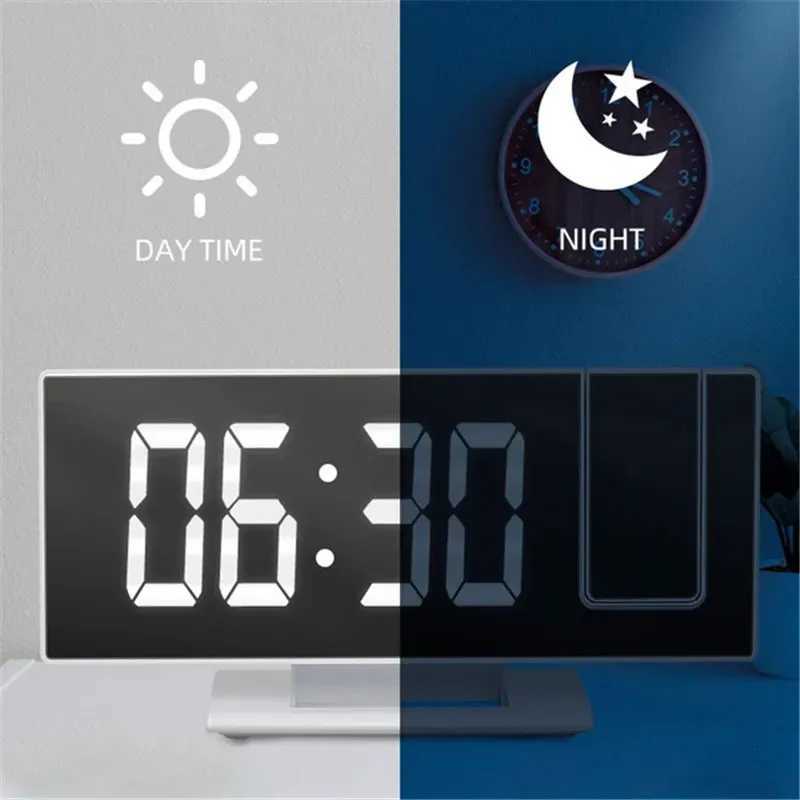 180 LED Digital Alarm Clock Projection Clock Table Clock with Time Temperature Display Backlight Snooze Clock for Home Bedroom M251205 - view 7