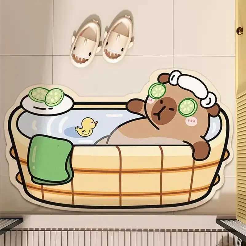 VIKAMA Cute Bathroom Floor Mat Absorbent Non-slip Diatom Mud Floor Mat Quick Drying Entry Toilet Quick-drying Diatom Floor Mat H251205