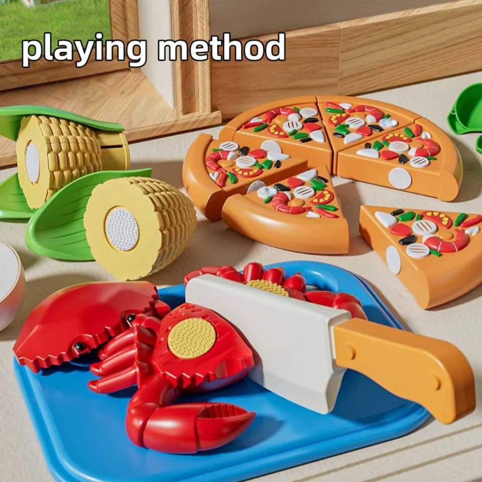 Childrens simulated kitchen toy set kitchen accessories toys utensils simulated fruit cutting toys birthday Christmas gif Y251205