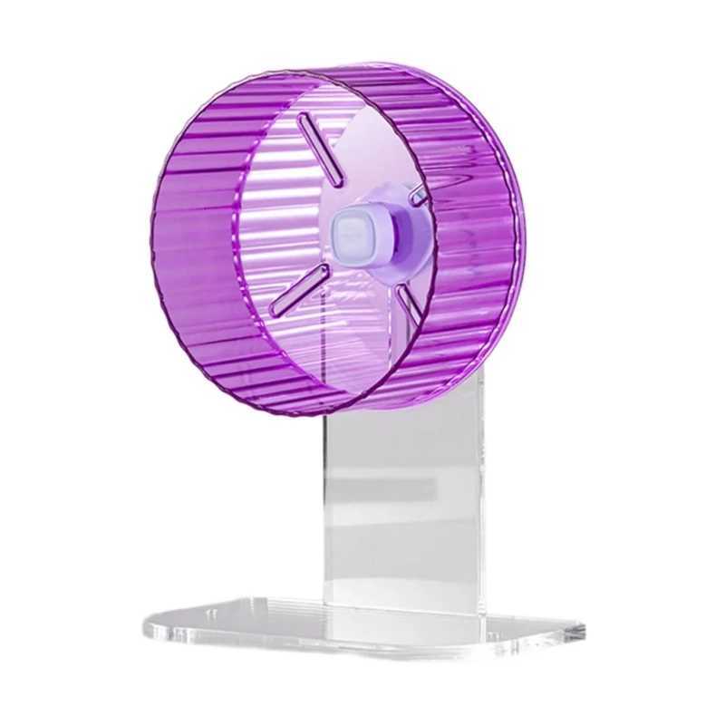 Pet Hamster Exercise Running Wheel with Stand Playing Supplies Cage Attachment M251205