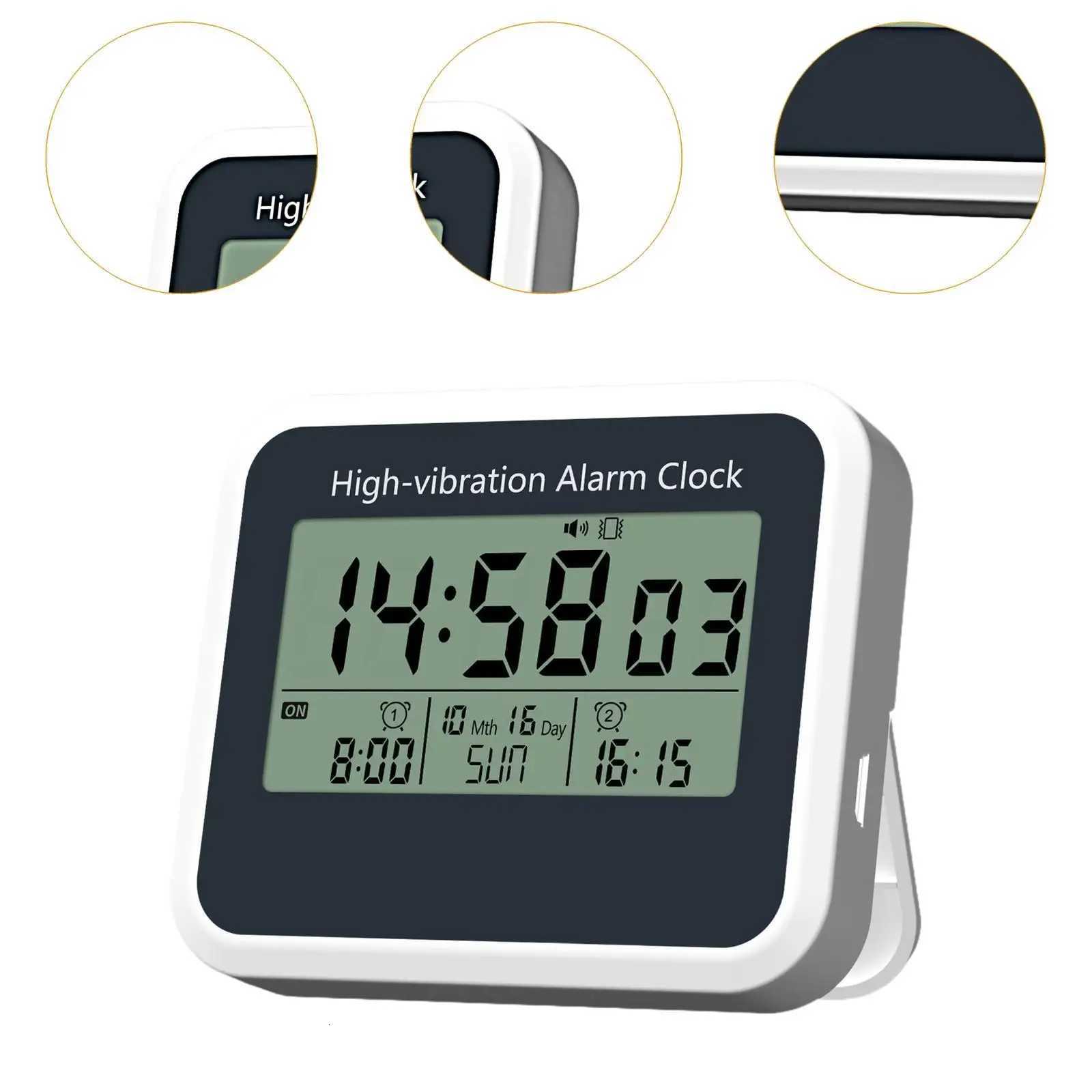 Digital Display Alarm Clock Bedside Clock Decorative Vibrating Alarm Clock Silent for Study Cabinet Farmhouse Office Decoration M251205 - view 6