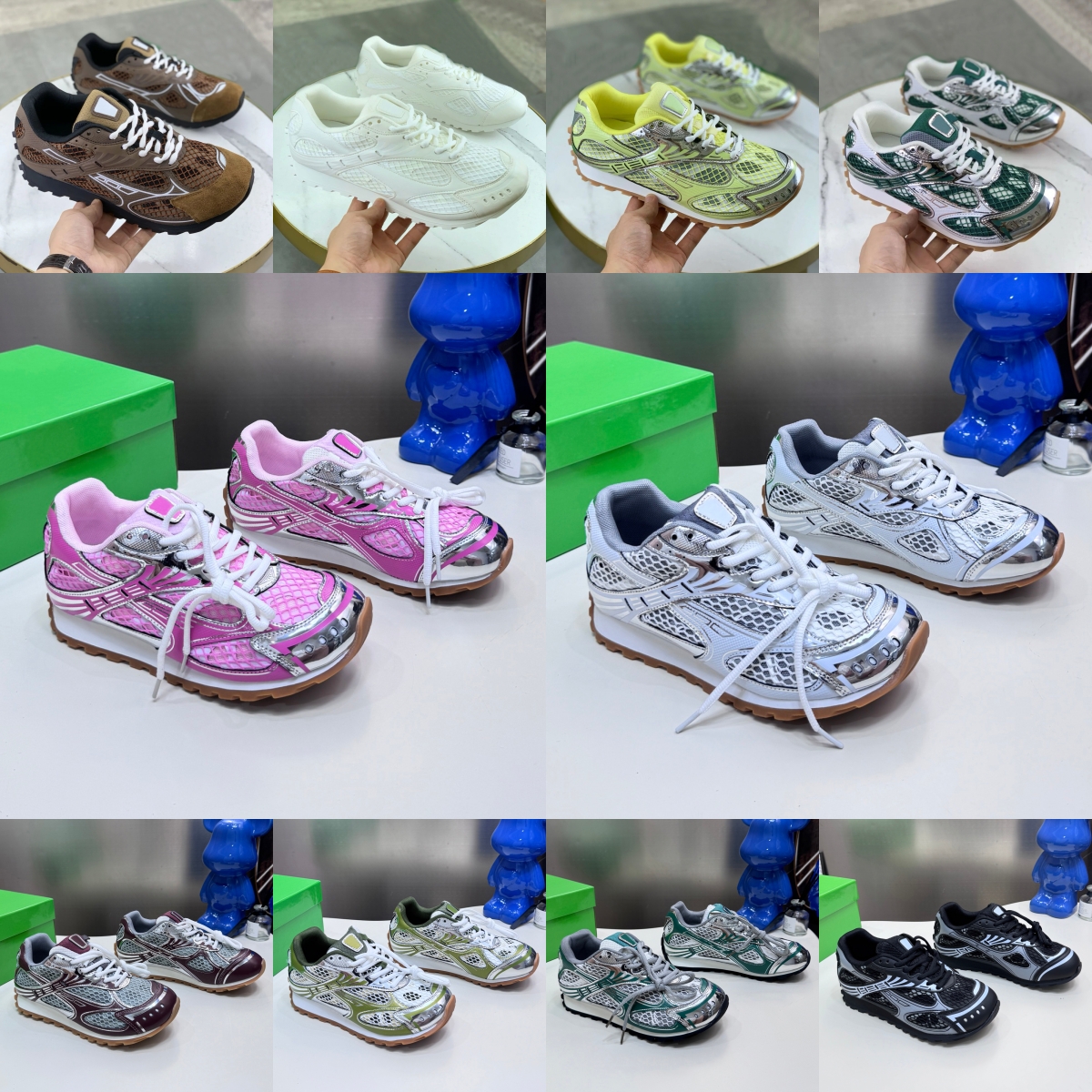 Big Size Casual Shoes Men Women Luxury Designer Sneaker Fashion Nylon Fabric Pink Sliver Parakeet Black Merlot Platform Trainers Sports Sneakers Jogging Walking