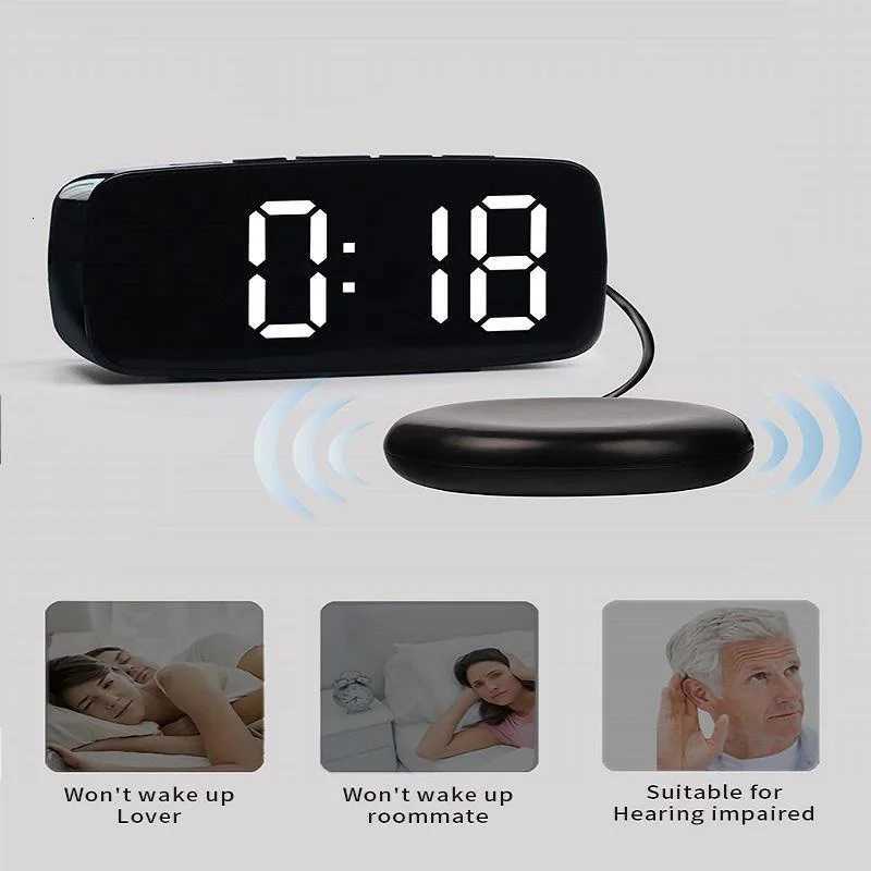 Super Loud Vibrating Alarm Clock with Bed Shaker Multifunctional Dual USB for Heavy Sleeper Deaf Hard of Hearing Snooze M251205 - view 7
