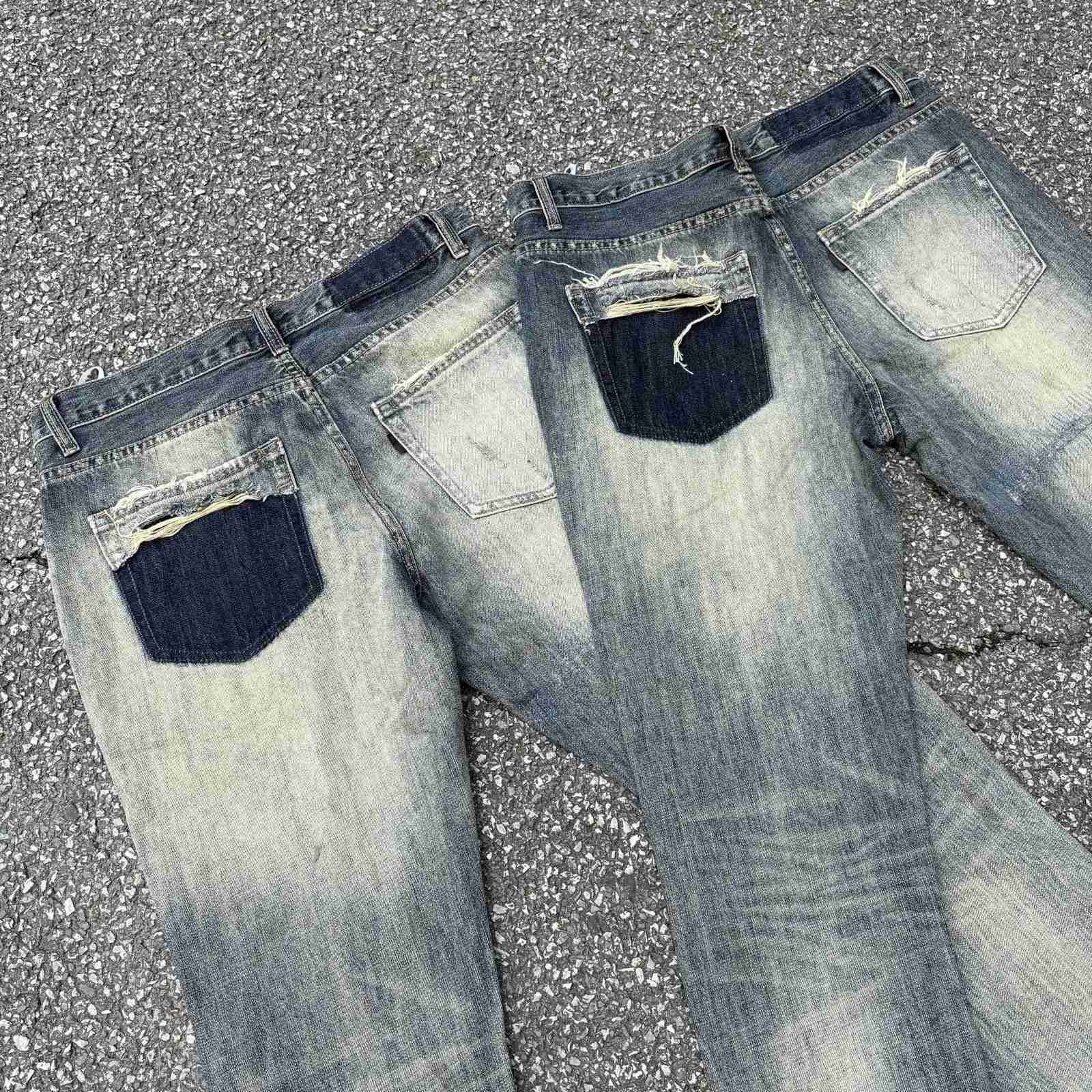 Brand New Undercover Washed Thunderbolt Fit Straight PANT Jeans Cotton Denim Pants Comfort Casual Jeans Size 1 2 3 E137 X251205