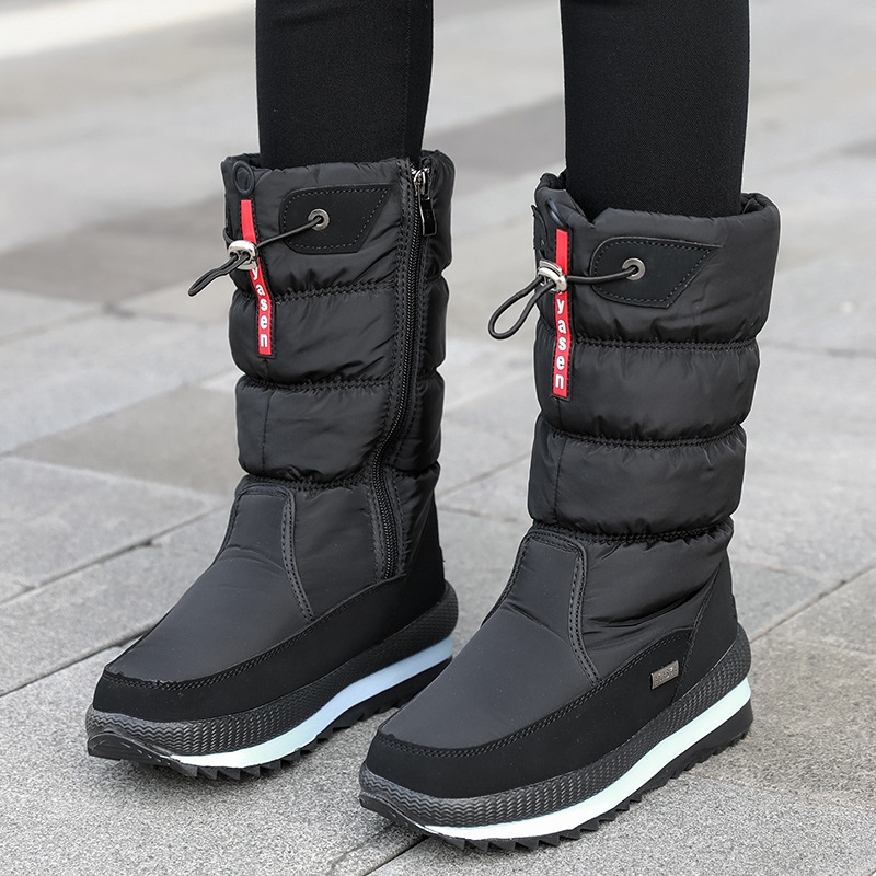 Free shipping designer snow boots high top cotton boots winter thick waterproof anti slip and plush plus plus large size multiple colors for women