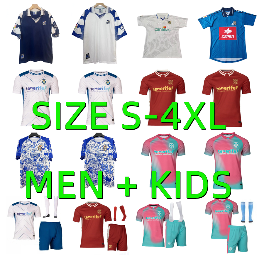 2025 2026 Tenerife soccer jerseys 95 97 98 99 camisetas chandal de futbol GALLEGO ZORRILLA MO DAUDA BUNUEL ROMERO MARTINEZ 1997 1998 1999 retro football shirt Men kids