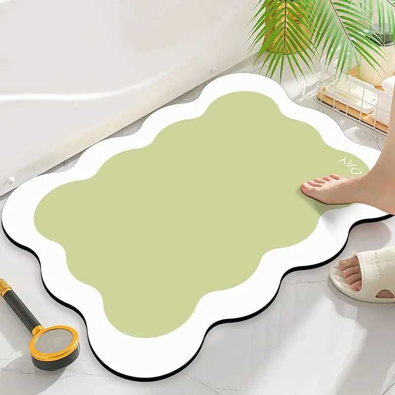 Bathroom diatom mud floor mat toilet carpet toilet door toilet water-absorbing non-slip foot mat entry door mat H251205
