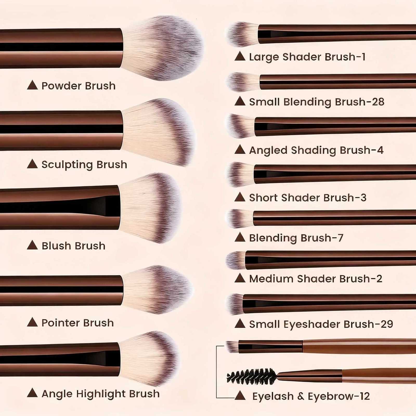 Makeup Brush Set 13pcs/set Professional Cosmetic Brushes Kit Travel Soft Makeup Brush Set Concealer Brush Detail Makeup BrusT251205