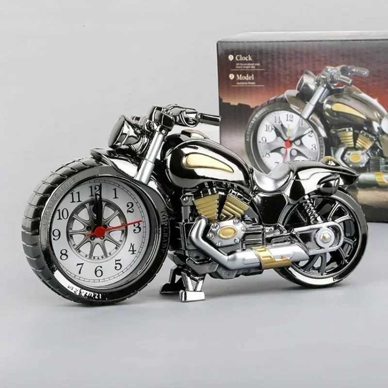 Retro Motorcycle Alarm Clock Portable Battery Power Desktop Alarm Clock Watch for Children Friends Gift Table Decor M251205 - view 3