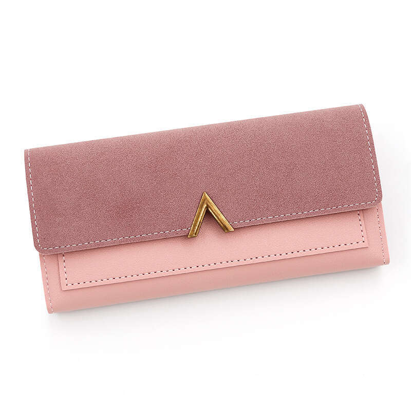 New Fashion Simple Women's PU Long Wallet Money Clip Multi-Card Slot Card Holder Clutch Wholesale