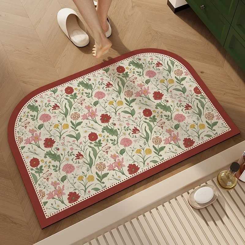 Bathroom Mat Toilet Entrance Doormat Bath Rug Non-slip Carpet Absorbent Foot Mats for Floor Anti-slip Area Rugs Home Decor H251205
