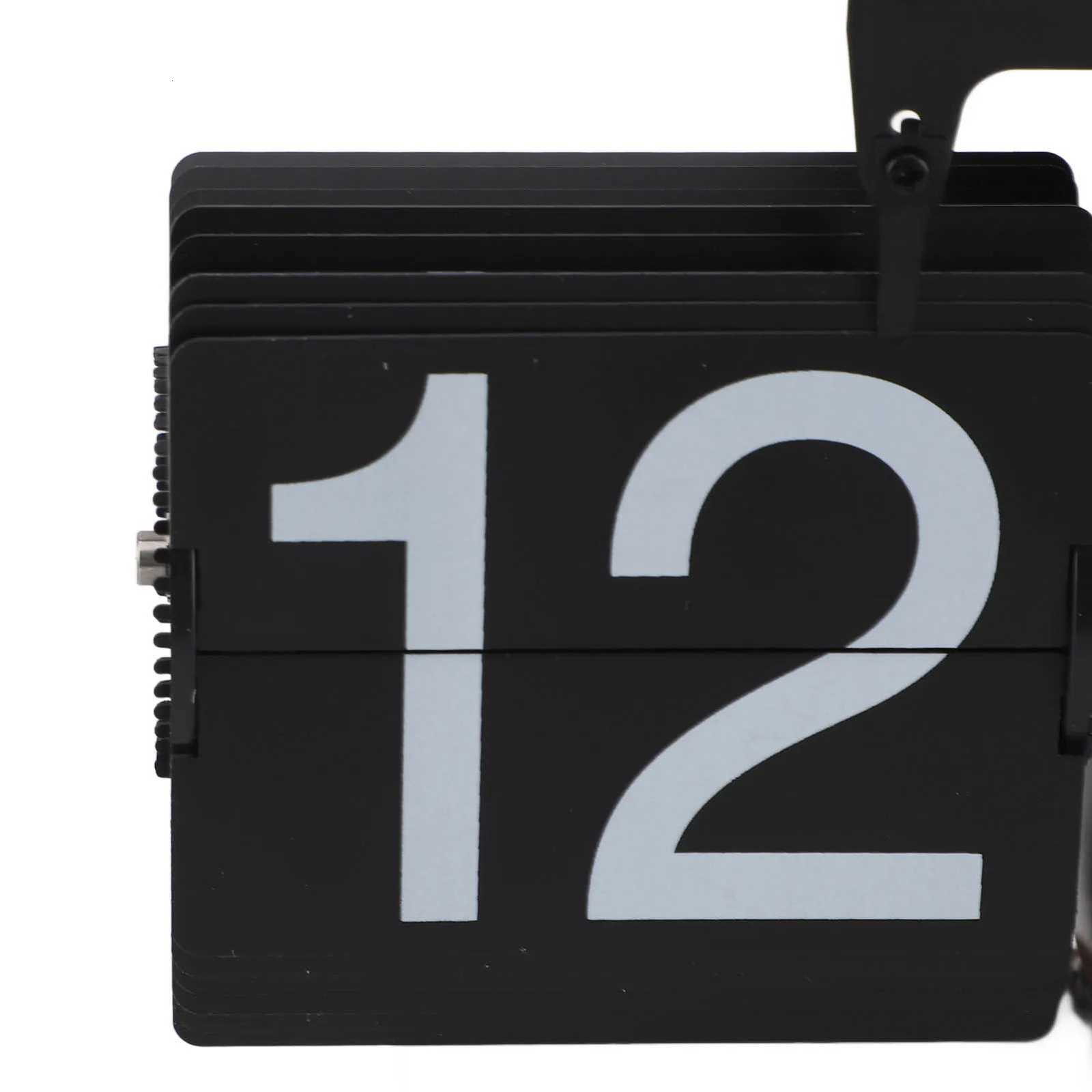 24 Hours Desk Flip Clock Vintage Retro Style Rotary Knob Adjustable Battery Powered Digital Flip Down Clock with Anti Slip Base M251205 - view 6