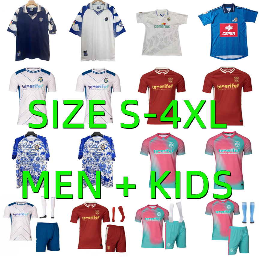 25 26 CD Tenerife soccer jerseys 1995 1996 1997 1998 1999 retro GALLEGO ZORRILLA MO DAUDA BUNUEL ROMERO SIPCIC 2025 2026 camisetas de futbol football shirts Men kids