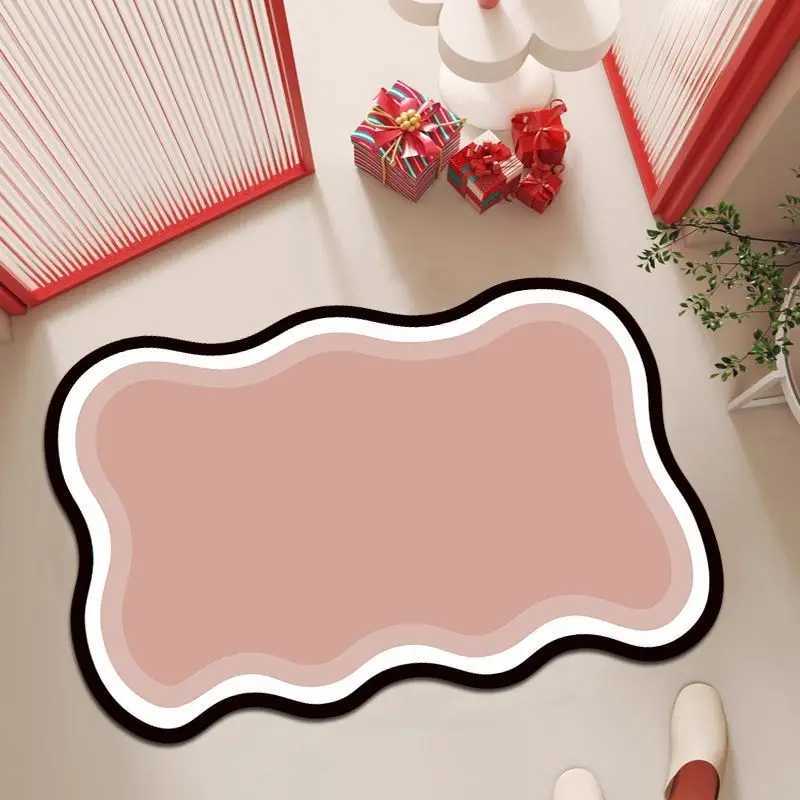 Diatom mud bathroom absorbent floor mat toilet toilet door non-slip mat floor mat foot mat leave-in carpet H251205