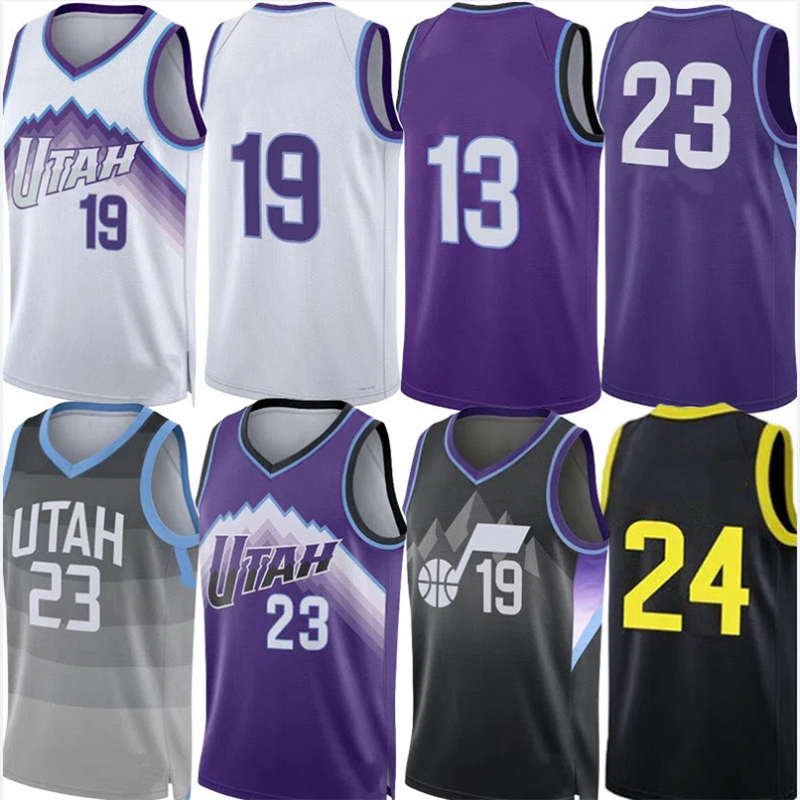 25 26 Jazzs Basketball Jerseys Ace Bailey Walter Clayton Keyonte George Laurii Markkanen Walker Kessler Kevin Love Taylor Hendricks Nurkic John Stockton Jersey