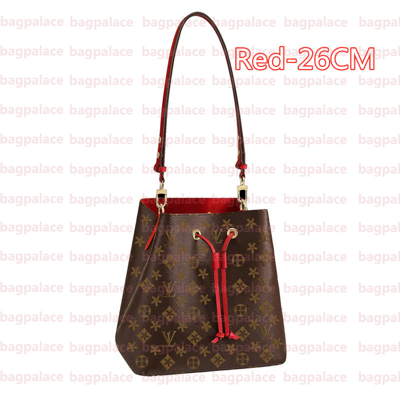 Classic 20CM 26CM Luxury Designer Bag Drawstring Bucket Bag Handbag String Shoulder Bag Florals Women Tote Fashion Leather CrossBody Clutch Designer Bags Dhgate