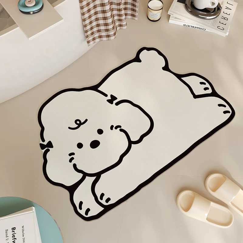 Bathroom absorbent floor mat diatom mud non-slip foot pad at the door of the bathroom special carpet for the toilet H251205